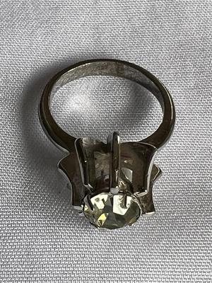 Vintage Sterling Silver Rhinestone Ring