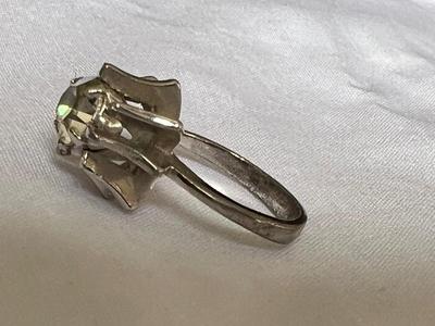 Vintage Sterling Silver Rhinestone Ring