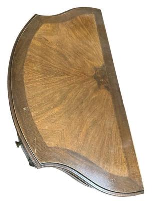 Sale Photo Thumbnail #387: Antique French Louis XV Demilune Commode Chest Cabinet Table w/Key

Condition Notes: In great antique condition with some scratch marks and one leg has a small crack on top and chip in wood. Slight crackling of the wood on the top of the cabinet where the