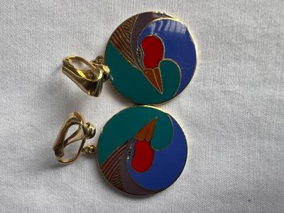 Sarah Burch “Harlequin Bird” Earrings