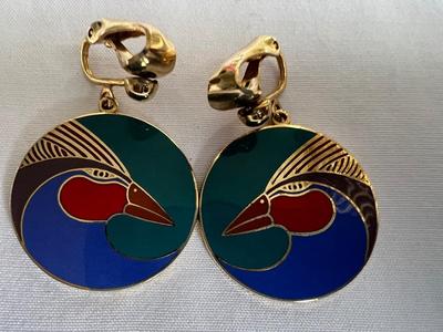 Sarah Burch “Harlequin Bird” Earrings