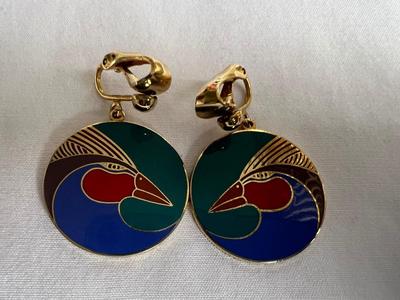 Sarah Burch “Harlequin Bird” Earrings