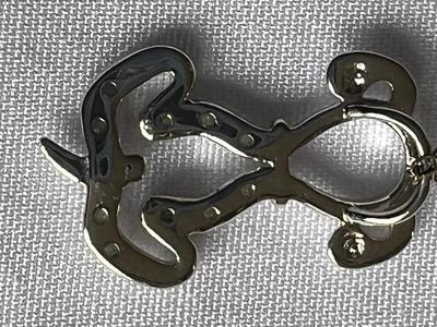 Sterling Silver Diamond Chip Dog Necklace