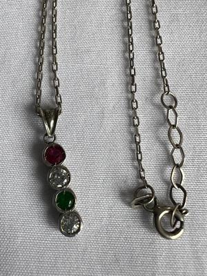 Sterling Silver Birthstone Necklace