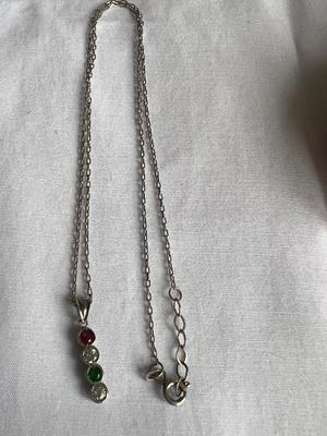 Sterling Silver Birthstone Necklace