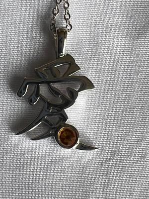 Sterling Silver Japanese symbols necklace