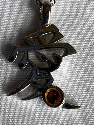 Sterling Silver Japanese symbols necklace
