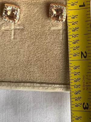 Topaz colored pierced studs