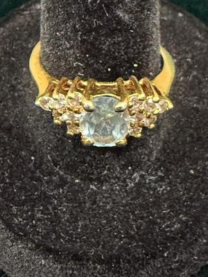 Blue Topaz Colored Ring