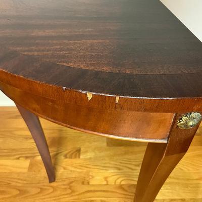 M250 Antique 1920's French Mahogany Demi-Lume Table