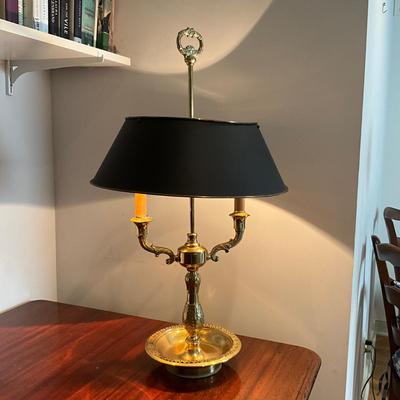 M252 Chapman Brass Bouuillotte Style Table Lamp