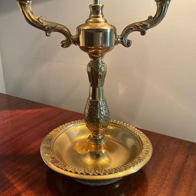 M252 Chapman Brass Bouuillotte Style Table Lamp