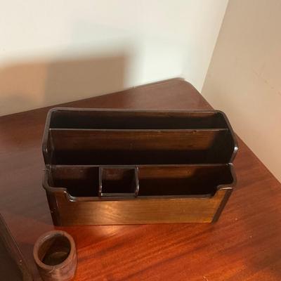 M255 Three Piece Wooden Desk Organizing Set