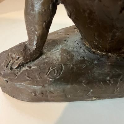 M259 Day Dreamer Girl Bronze Resin Sculpture by Karin Jonzen (1914-1998)