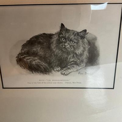 M265 "Le Chat Des Chartreux" Etching by Louis Simon Lempereur and Cat Print