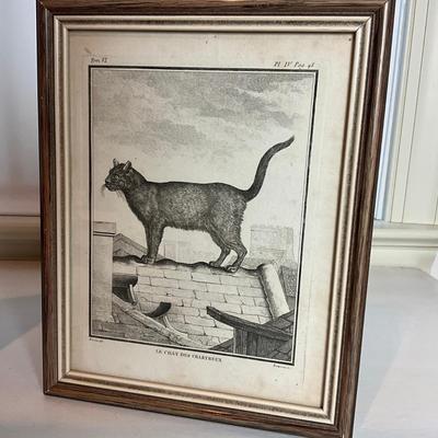 M265 "Le Chat Des Chartreux" Etching by Louis Simon Lempereur and Cat Print