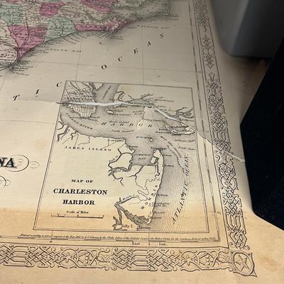 M268 Antique North & South Carolina Map (1863-1865)