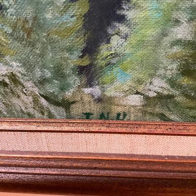 M273 Acrylic On Board Lake Tahoe Scenery Signed T.N.U