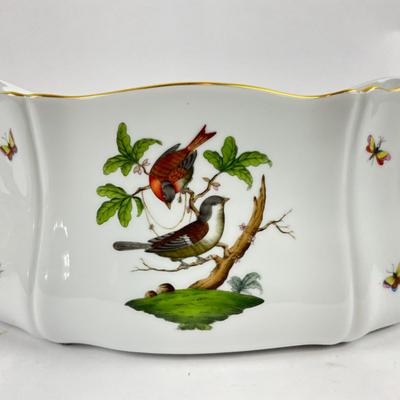 D275 Large Herend Rothschild Bird Cache Pot