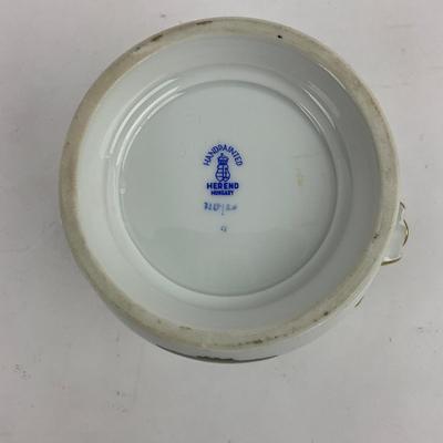 D277 Herend Rothschild Bird Vase, Pot Dish & Leaf Dish