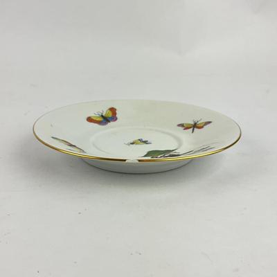 D278 Herend Rothschild Bird Small Teapot With Two Demitasse Cups With Matching Saucers