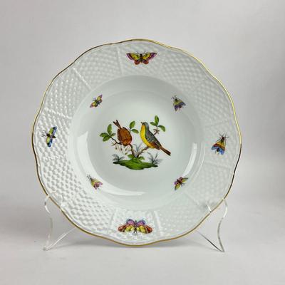 D282 Herend Rothschild Bird Rimmed Soup Plates