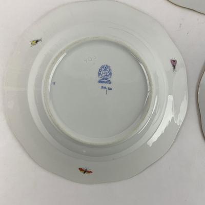 D282 Herend Rothschild Bird Rimmed Soup Plates