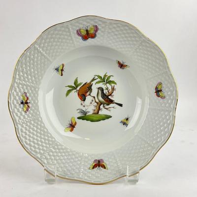 D282 Herend Rothschild Bird Rimmed Soup Plates