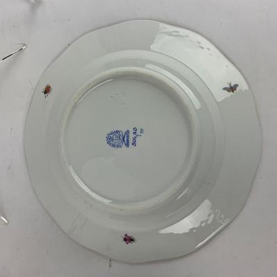 D283 Herend Rothschild Bird Rimmed Soup Plates