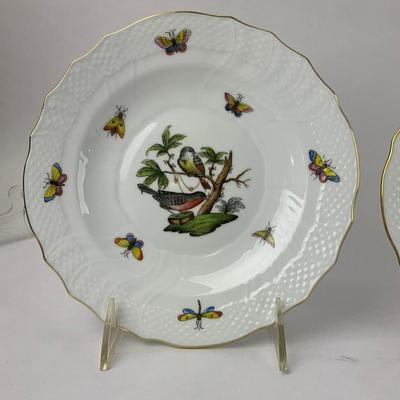 D288 Four Herend Rothschild Bird Salad Plates