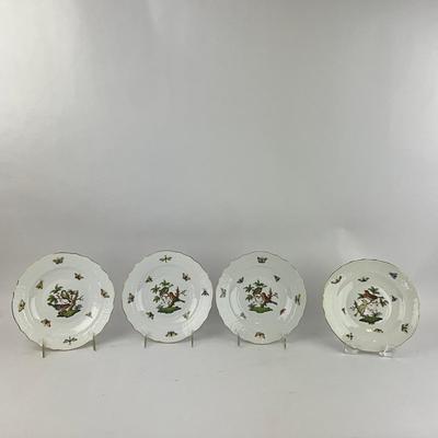 D288 Four Herend Rothschild Bird Salad Plates