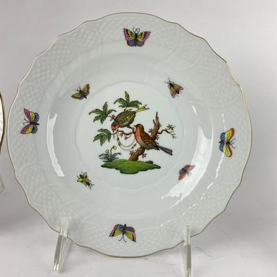 D288 Four Herend Rothschild Bird Salad Plates