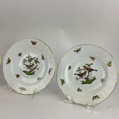 D289 Four Herend Rothschild Bird Salad Plates