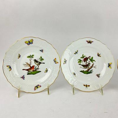 D289 Four Herend Rothschild Bird Salad Plates
