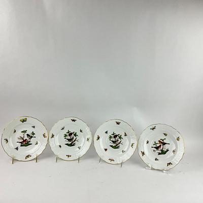 D289 Four Herend Rothschild Bird Salad Plates