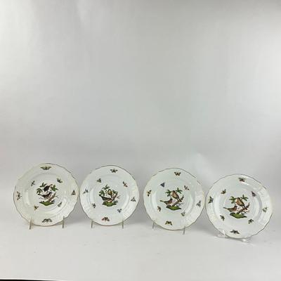 D290 Four Herend Rothschild Bird Salad Plates