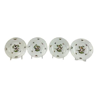 D290 Four Herend Rothschild Bird Salad Plates
