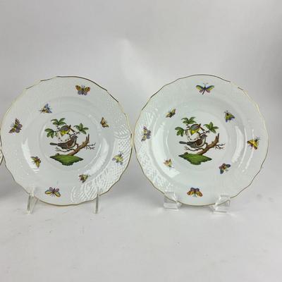D291 Four Herend Rothschild Bird Salad Plates