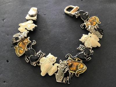 Enamel Kitten Bracelet
