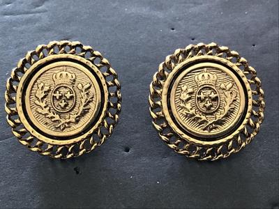 Gold Tone crown Earrings