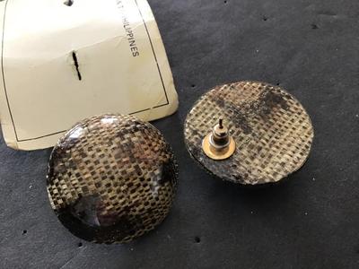 Vintage Earrings. New on Card Snake like pattern