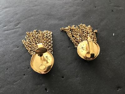 Vintage Gold Tone Chain Earrings