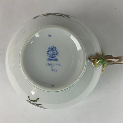 D300 Herend Hungary Handpainted Forest Animals Tea/Coffee Cups & Saucers With Lidded Cup