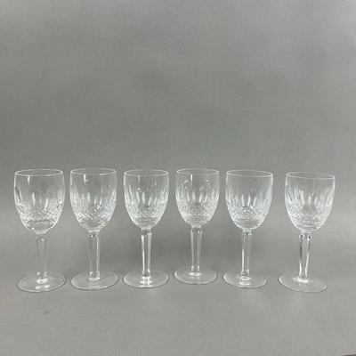 D308 Set Of Six White Wine Colleen Glasses By Waterford