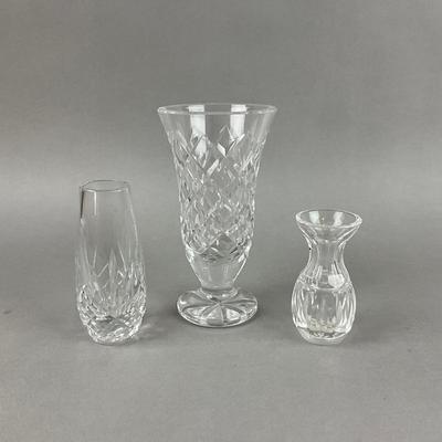 K331 Set Of Three Waterford Vases