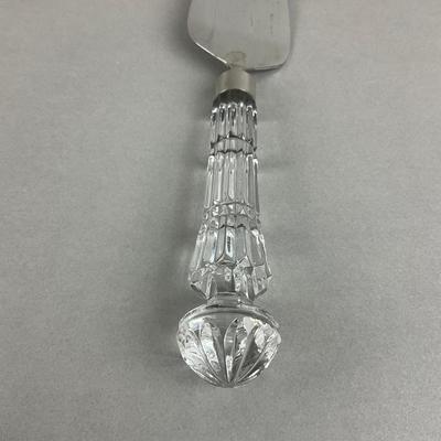 K335 Large Pedestal Domed Cake Server With Waterford Handled Cake Knife