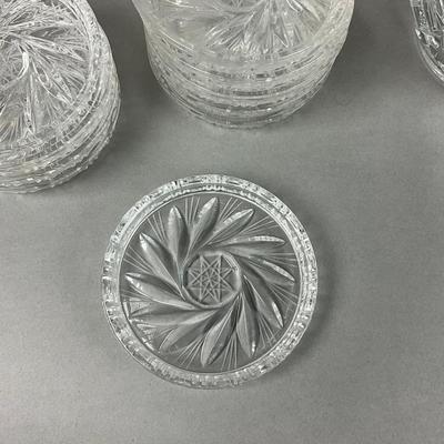 K340 Lot Of Antique Cut Crystal & Coaster Lot