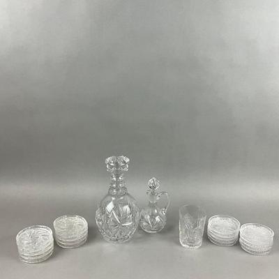 K340 Lot Of Antique Cut Crystal & Coaster Lot