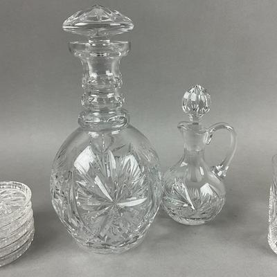 K340 Lot Of Antique Cut Crystal & Coaster Lot