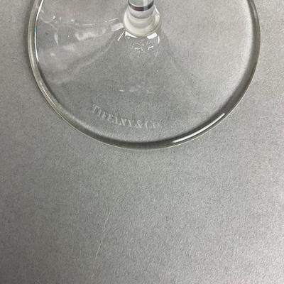 K342 Tiffany & Co. Crystal Champagne Flutes & Wedding Book